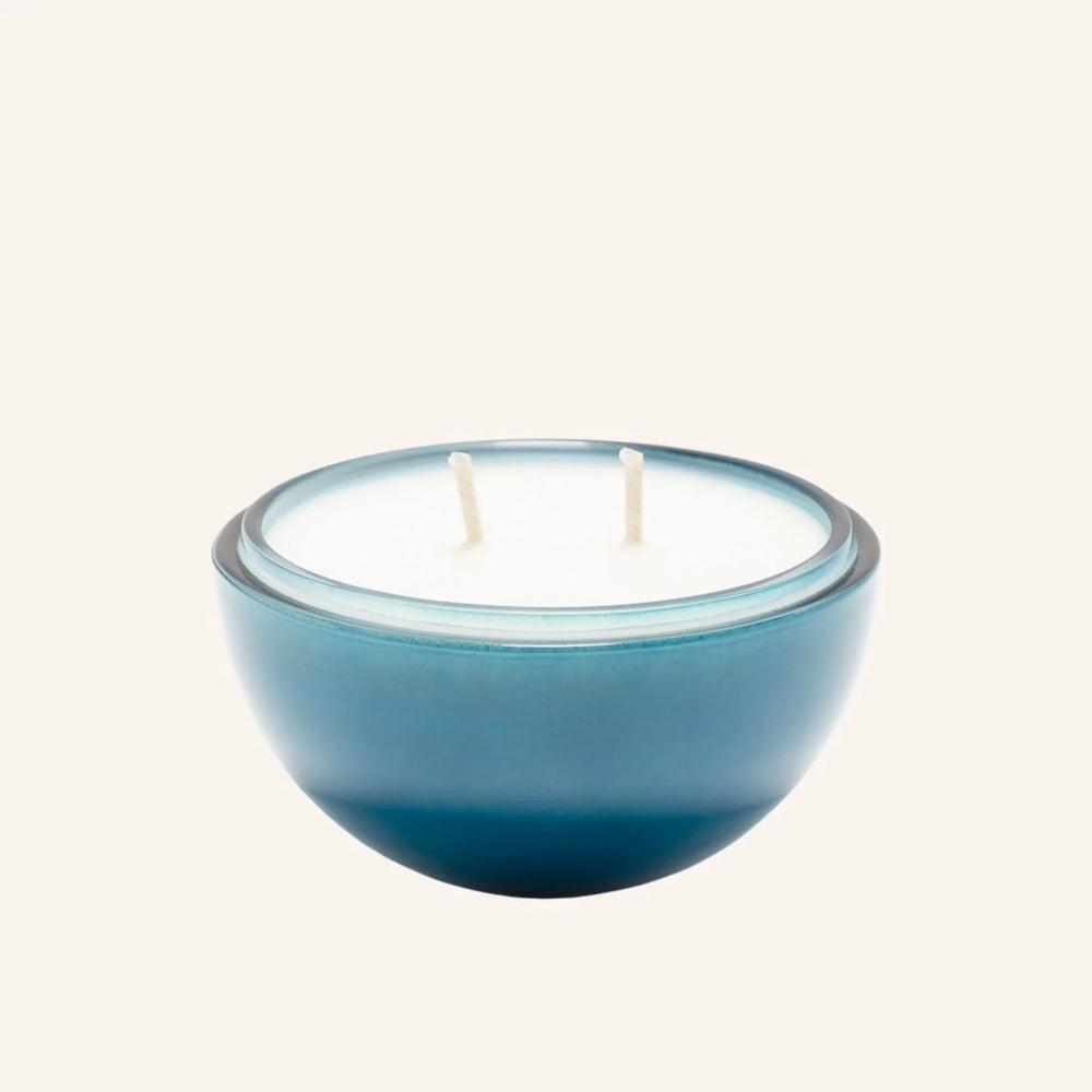 Only Orb Glass Azure Snowflake Candle