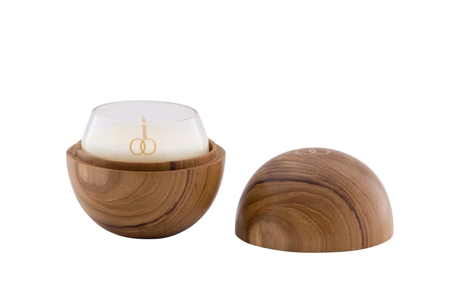 Only Orb Candle OH!  Bespoke Refillable Teak Candle