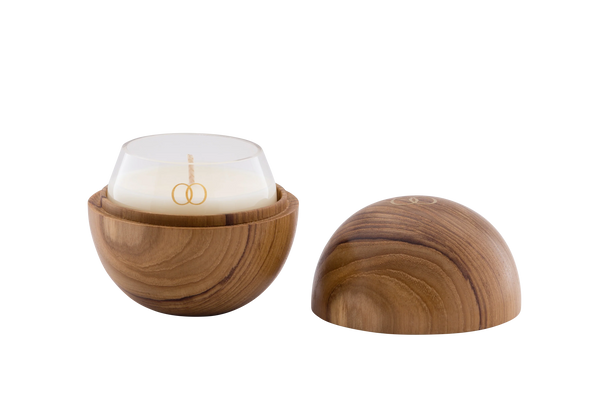 Only Orb Candle OH!  Bespoke Refillable Teak Candle