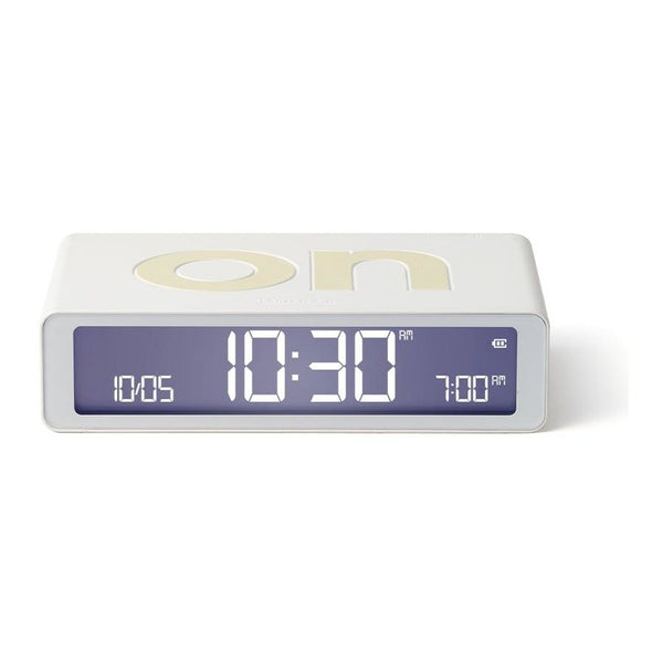 Lexon Flip Reversible LCD Alarm Clock White Small