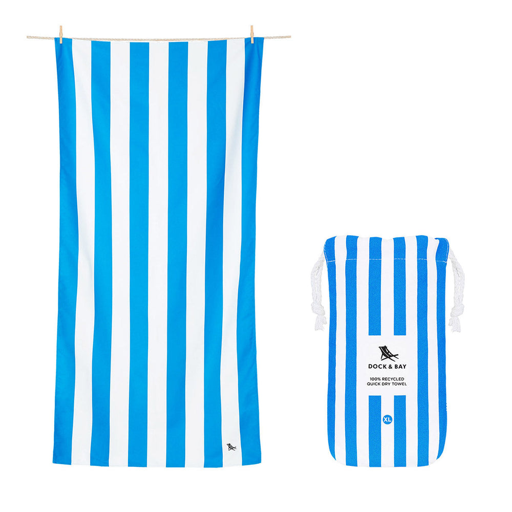 Dock and Bay Towels Cabana Collection X-Large Bondi Blue