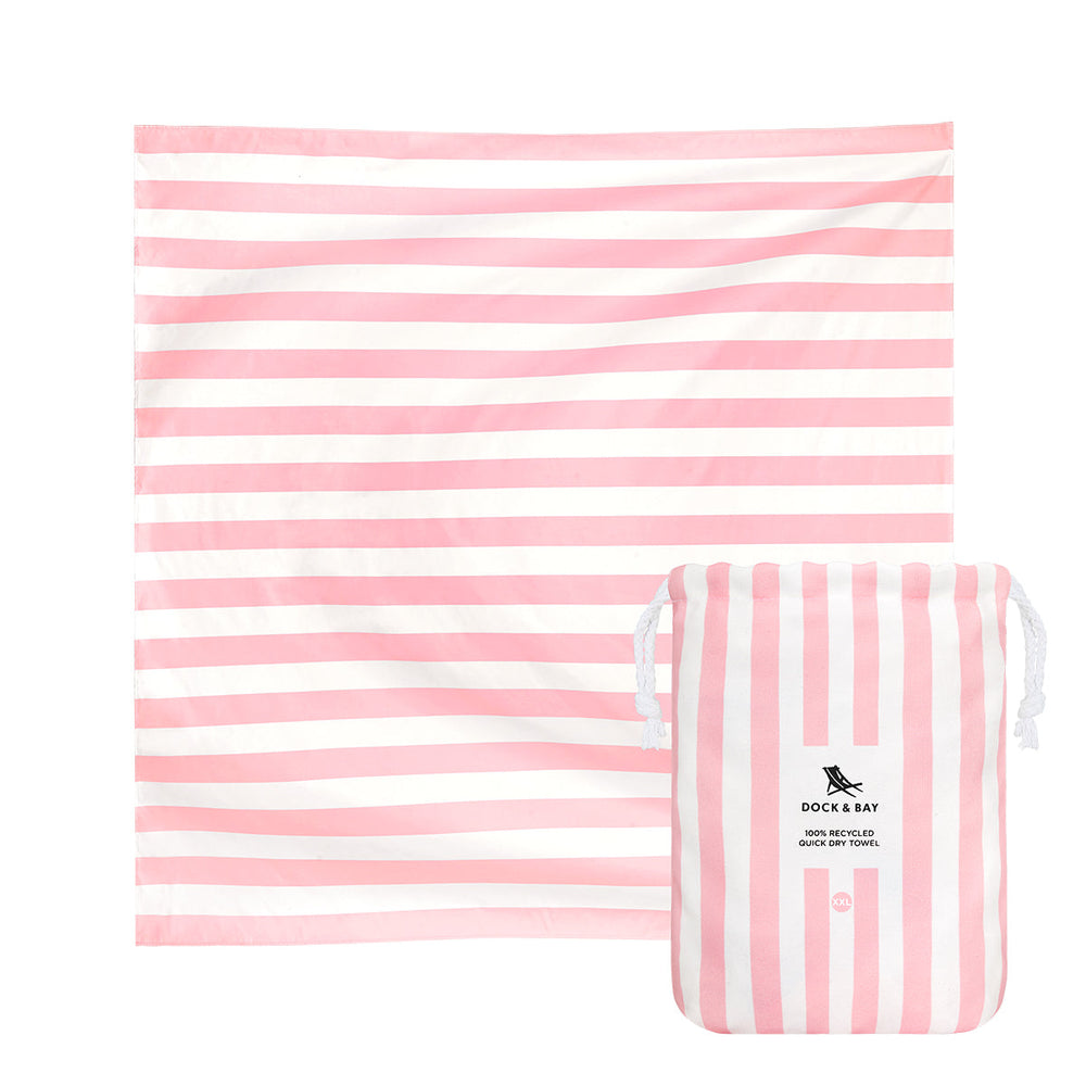 Dock and Bay Towels Cabana Collection 2X-Large Malibu Pink