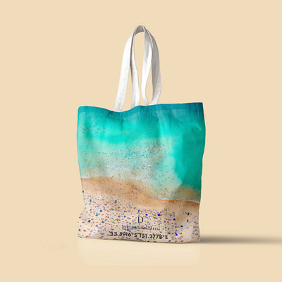 Destination Label Canvas Tote Bondi Layers