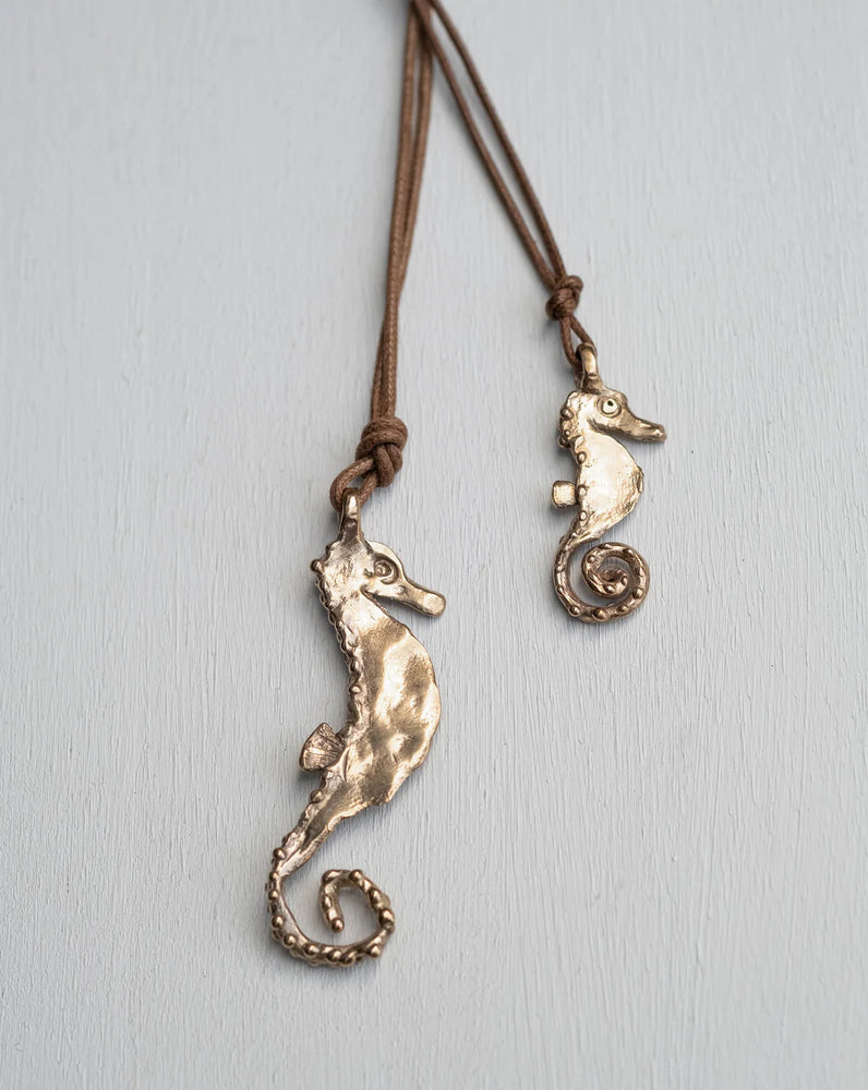 Pesci Che Volano Cavalluccio Marino Seahorse Small Bronze Necklace