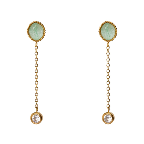 AEC Paris Clio Aventurine Drop Earrings