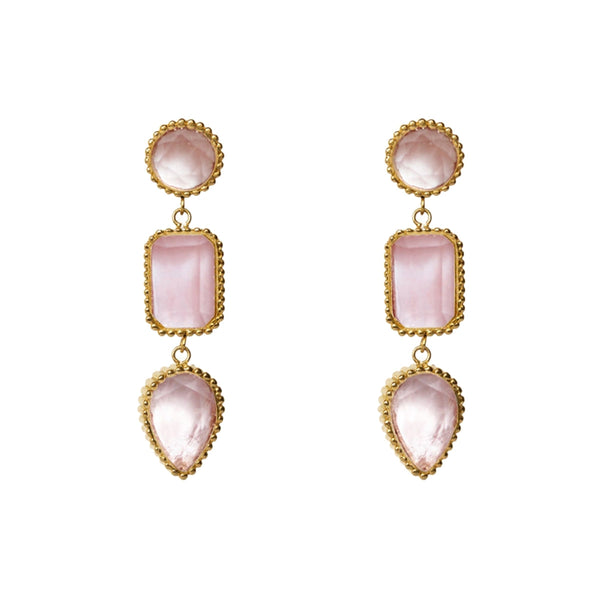 AEC Paris Persephone Watermelon Quartz Earrings