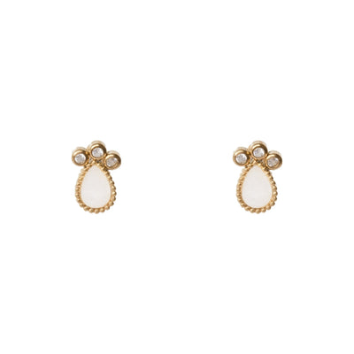 AEC Paris Venus Moonstone Teardrop Stud Earrings