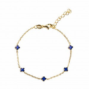 Gammie Clover Multi Mini Gold Enamel Bracelet