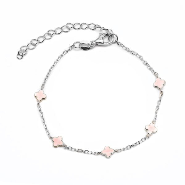 Gammie Clover Multi Mini Silver Enamel Bracelet