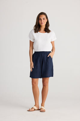 Holiday Captain Navy Linen Short