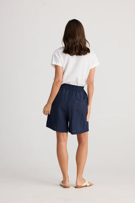 Holiday Captain Navy Linen Short