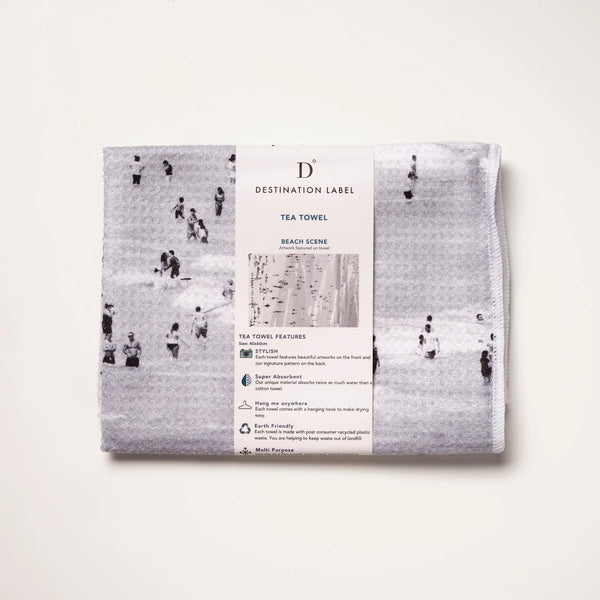 Destination Towels Beach Scene Tea Towel