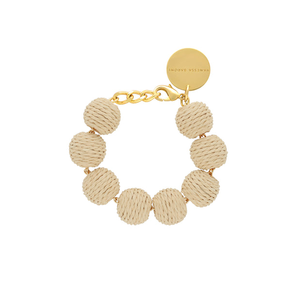 Vanessa Baroni Raffia Bead Bracelet