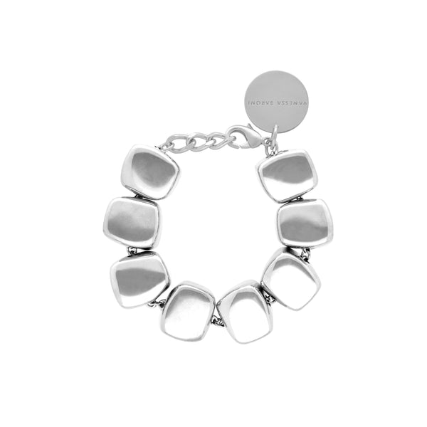 Vanessa Baroni Organic Shaped Silver Bracelet