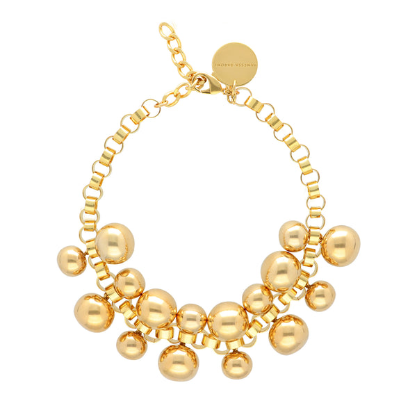 Vanessa Baroni Multi Beads Collier Gold Necklace