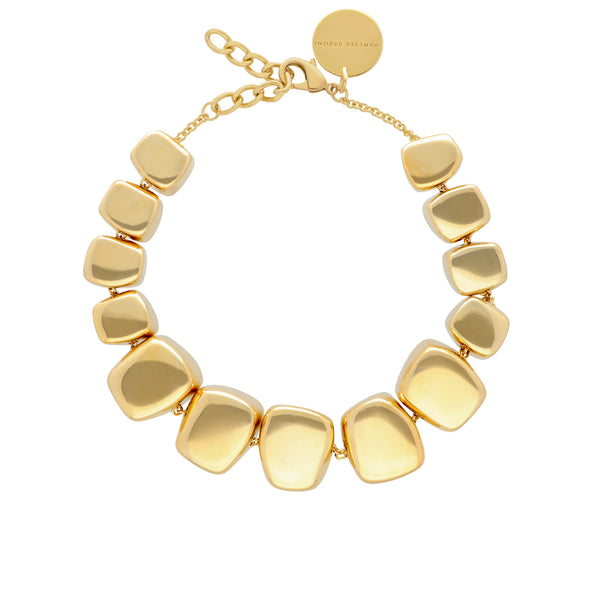 Vanessa Baroni Big Organic Shaped Gold Necklace