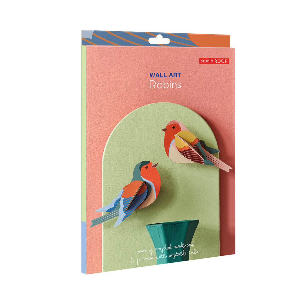 Studio Roof Paper Wall Art Garden Birds Robins