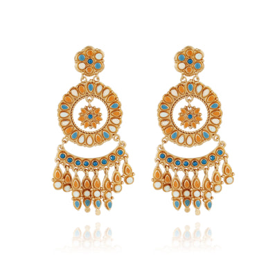 Gas Bijoux Livia Email Enamel Gold Earrings