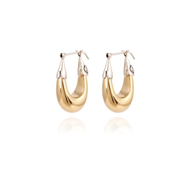 Gas Bijoux Ecume Gold Silver Earrings