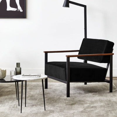 Darcy and Duke Hudson Black Velvet Chair