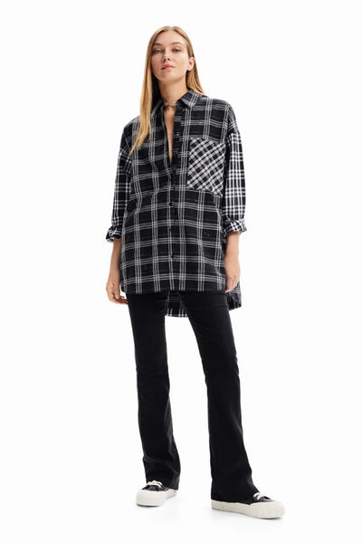 Desigual Oversized Patchwork Shirt