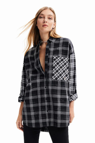 Desigual Oversized Patchwork Shirt