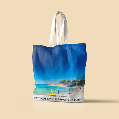 Destination Label Canvas Tote Cottesloe Patrol