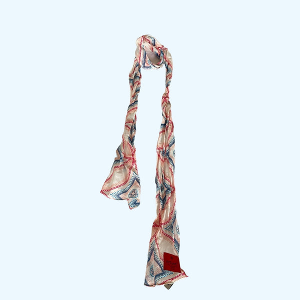 Erfurt Scarf Long Neck-Tie Red Blue Printed Scarf