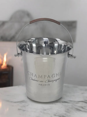 Flair Champagne and  Wine Bucket with Leather Handle