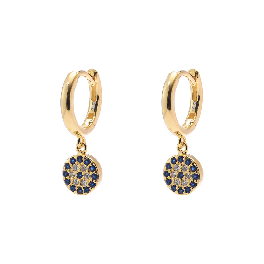 Gammie Evil Eye CZ Huggie Earring