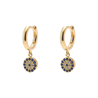 Gammie Evil Eye CZ Huggie Earring