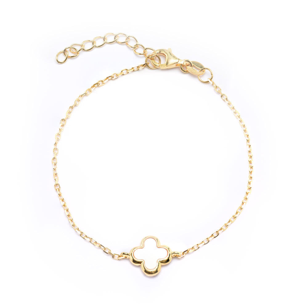 Gammie Clover Gold Mother of Pearl Bracelet