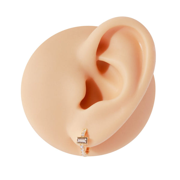 Gammie Gold CZ Huggy Earring