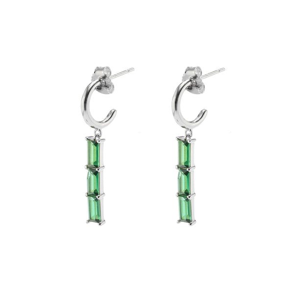 Gammie Green Facet Long Earring