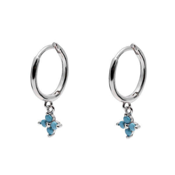 Gammie SilverMini  Huggy Blue Earring