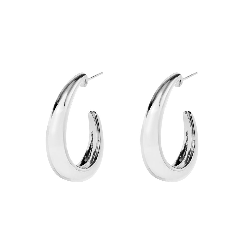 Gammie Silver Hoop Stud Earring