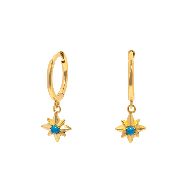 Gammie Mini Huggie Star Drop  CZ Earring