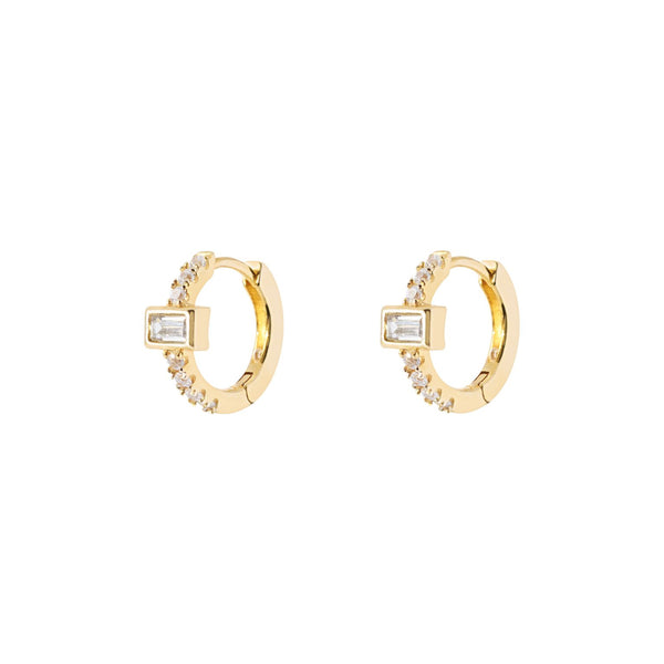 Gammie Gold CZ Huggy Earring