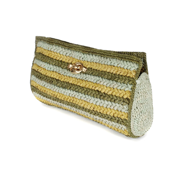 Gas Bijoux Raffia Uptown Clutch