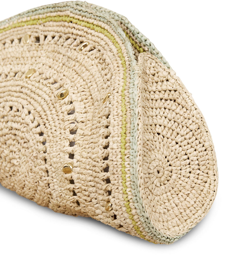 Gas Bijoux Raffia Sol Clutch