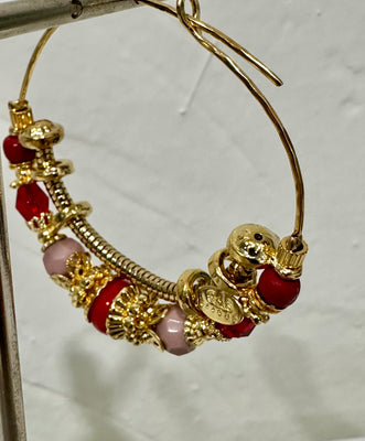 Gas Bijoux Comedia Red Earrings