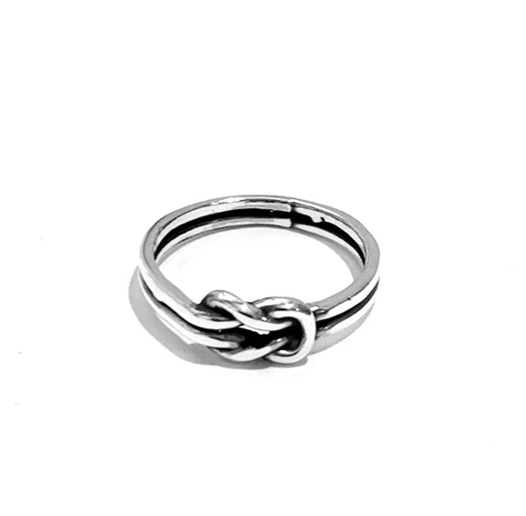 Iron Clay Sterling Silver Love Knot Ring