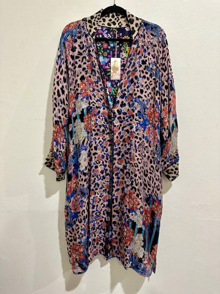 Johnny Was Ontari Burnout Harmony Reversible Silk Kimono