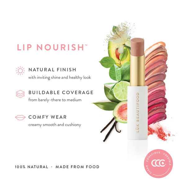 Luk Beautifood Lip Nourish Organic Lipstick Nude Pink