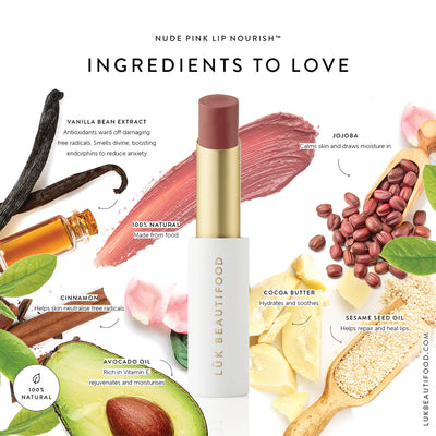 Luk Beautifood Lip Nourish Organic Lipstick Nude Pink