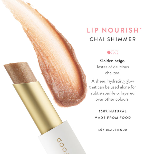 Luk Beautifood Lip Nourish Organic Lipstick Chai Shimmer