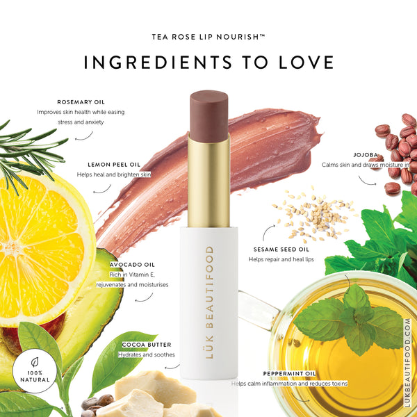 Luk Beautifood Lip Nourish Organic Lipstick Tea Rose