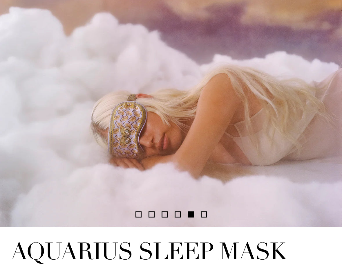 Slip Pure Silk Eye Mask Zodiac Aquarius