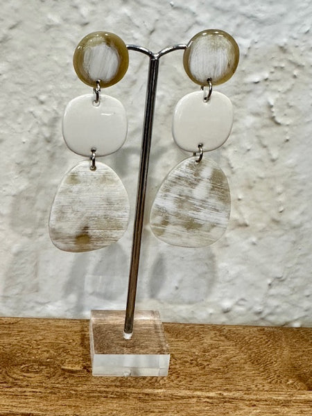 Soyang Paris Ivory Horn Drop Earring