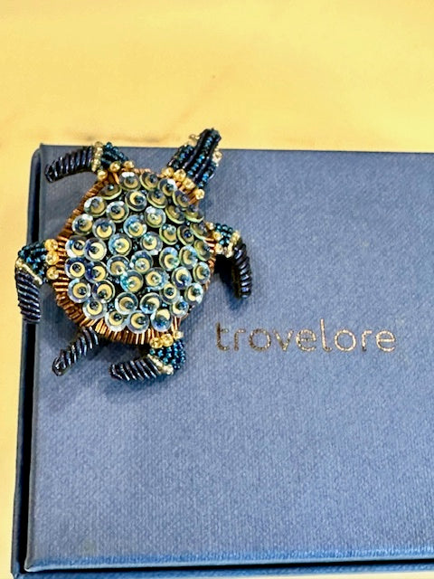 Trovelore Brooch Blue Sea Turtle